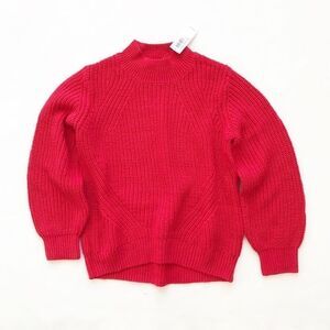 Old Navy NWT red mock neck knit sweater S(6/7Y)